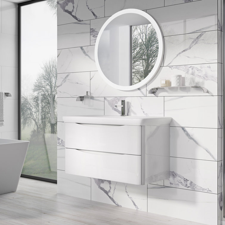 Ebern Designs Harleigh 900Mm Wall Mounted Single Bathroom Vanity with